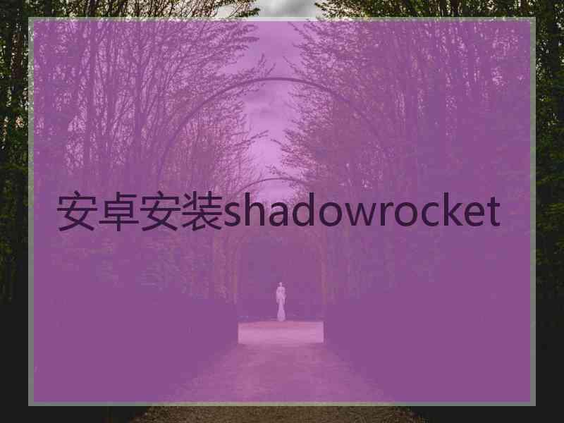 安卓安装shadowrocket
