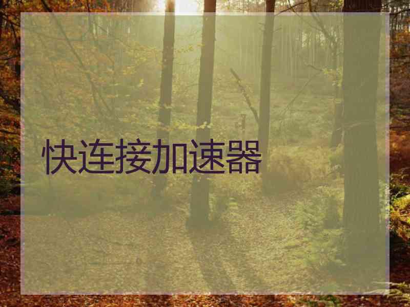 快连接加速器