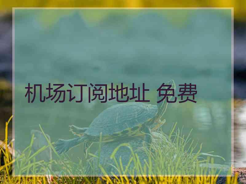 机场订阅地址 免费