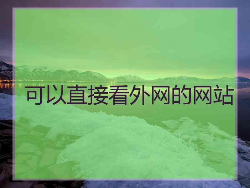 可以直接看外网的网站