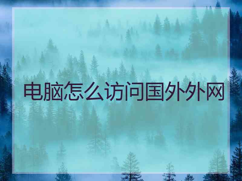 电脑怎么访问国外外网