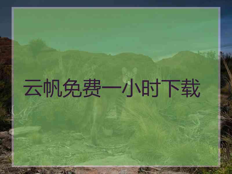 云帆免费一小时下载