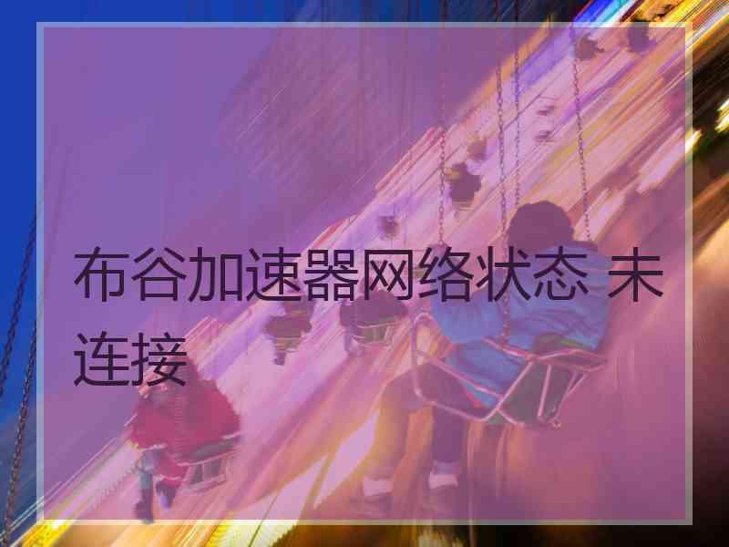 布谷加速器网络状态 未连接