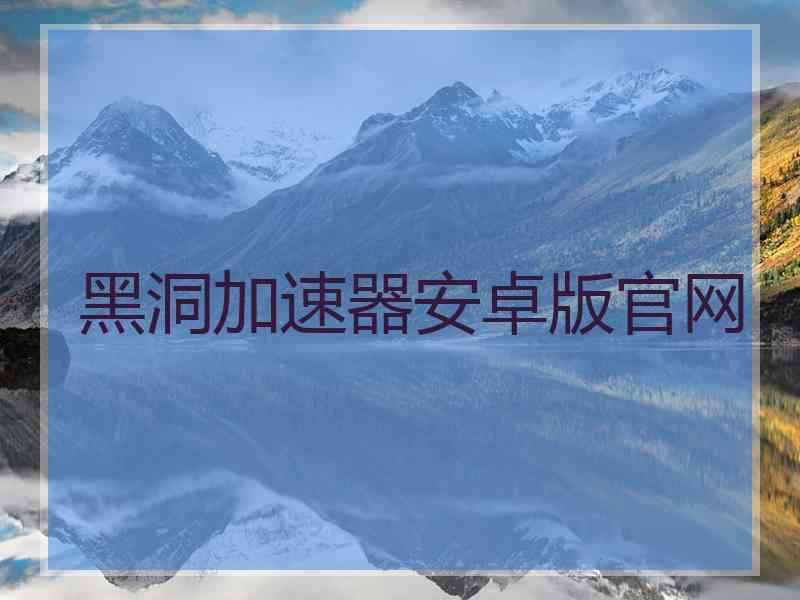 黑洞加速器安卓版官网