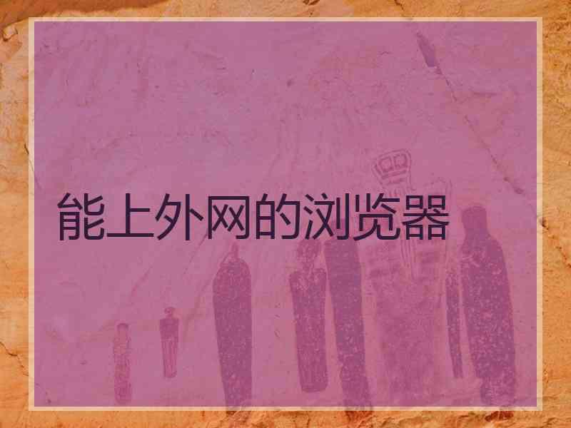 能上外网的浏览器