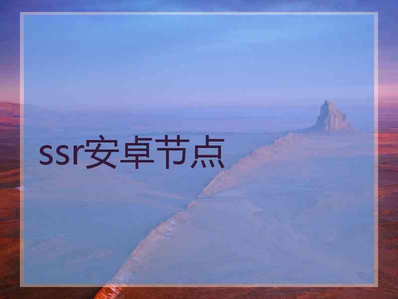 ssr安卓节点
