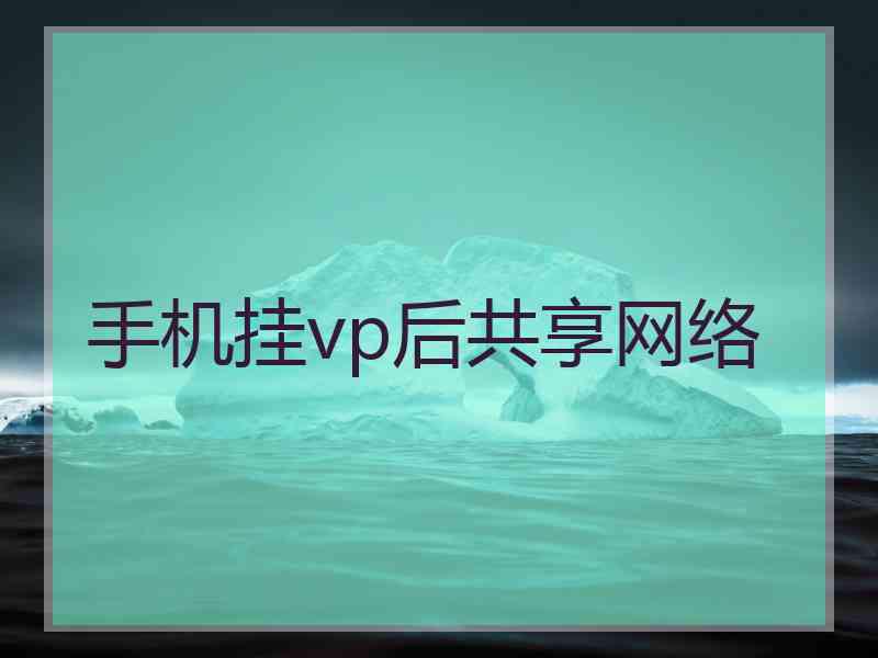 手机挂vp后共享网络