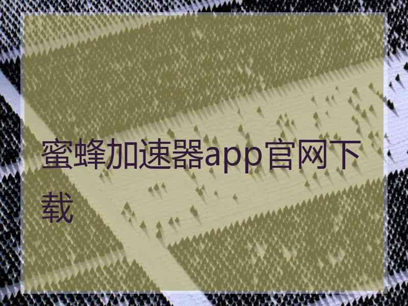 蜜蜂加速器app官网下载