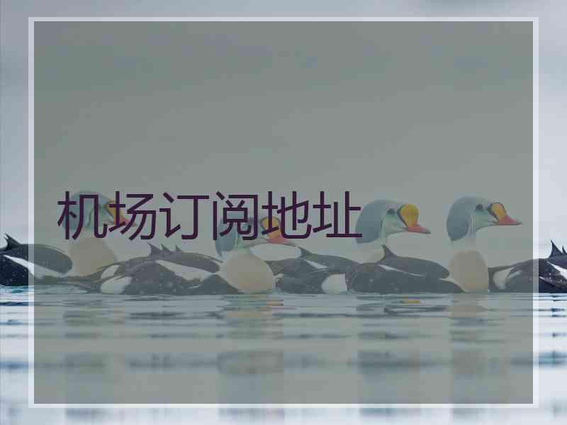 机场订阅地址