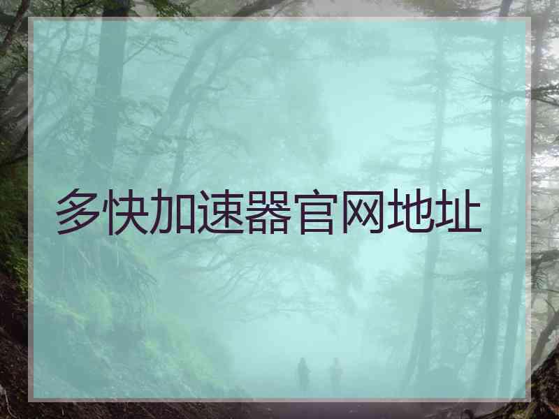 多快加速器官网地址