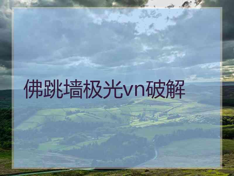 佛跳墙极光vn破解