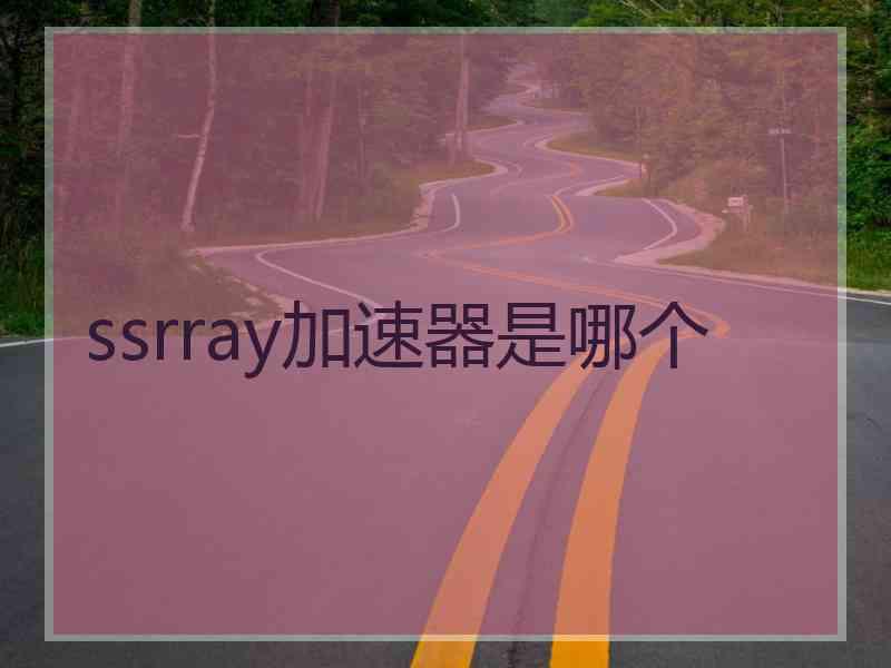 ssrray加速器是哪个