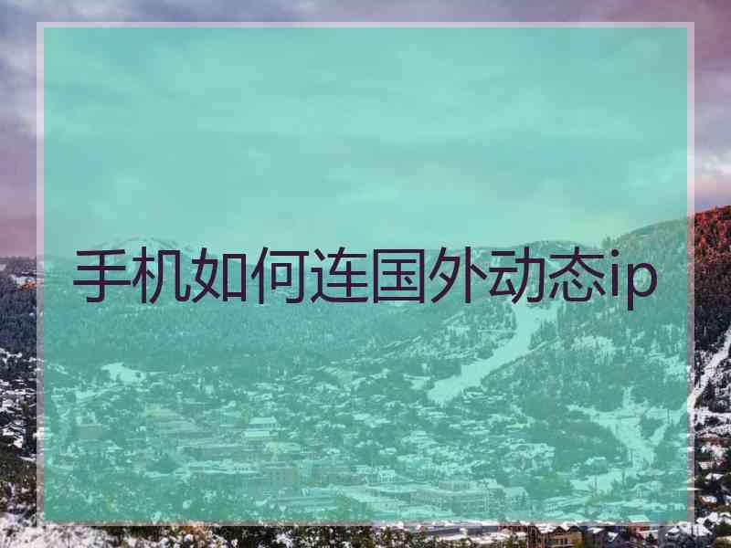 手机如何连国外动态ip