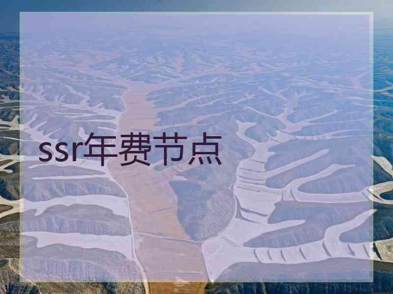 ssr年费节点
