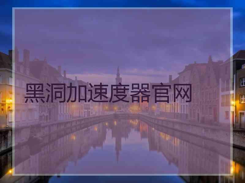 黑洞加速度器官网