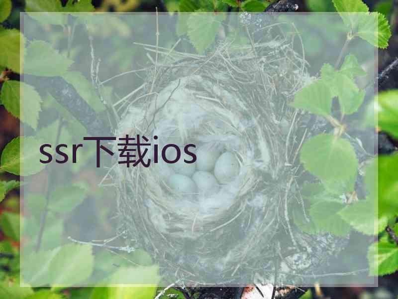 ssr下载ios