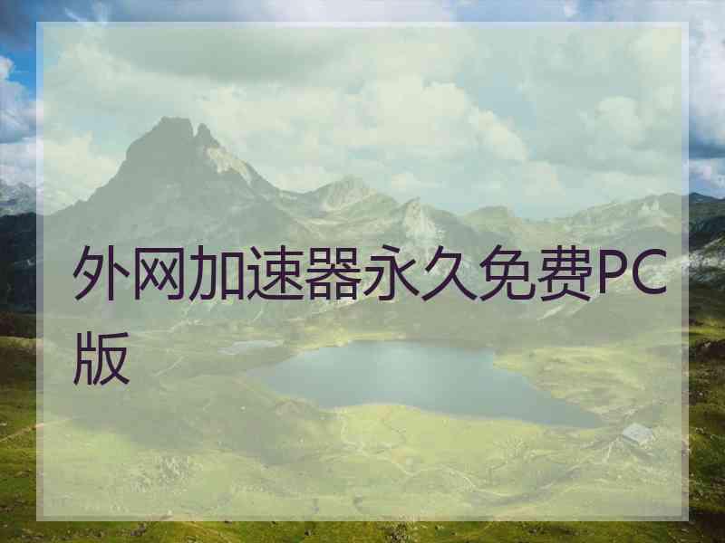 外网加速器永久免费PC版