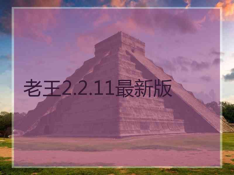 老王2.2.11最新版