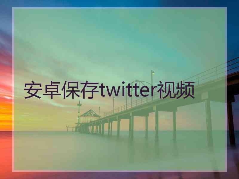 安卓保存twitter视频