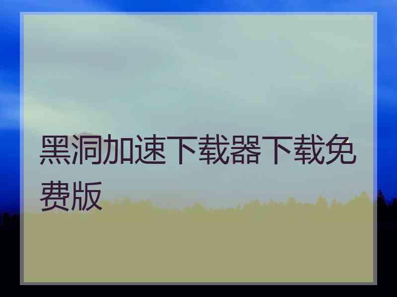 黑洞加速下载器下载免费版