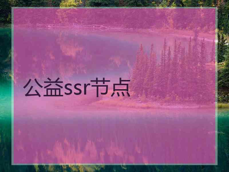 公益ssr节点