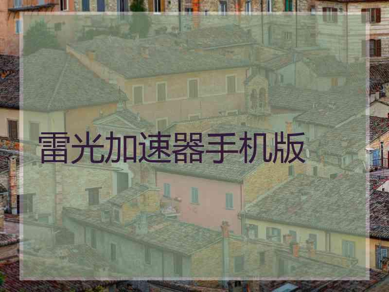 雷光加速器手机版