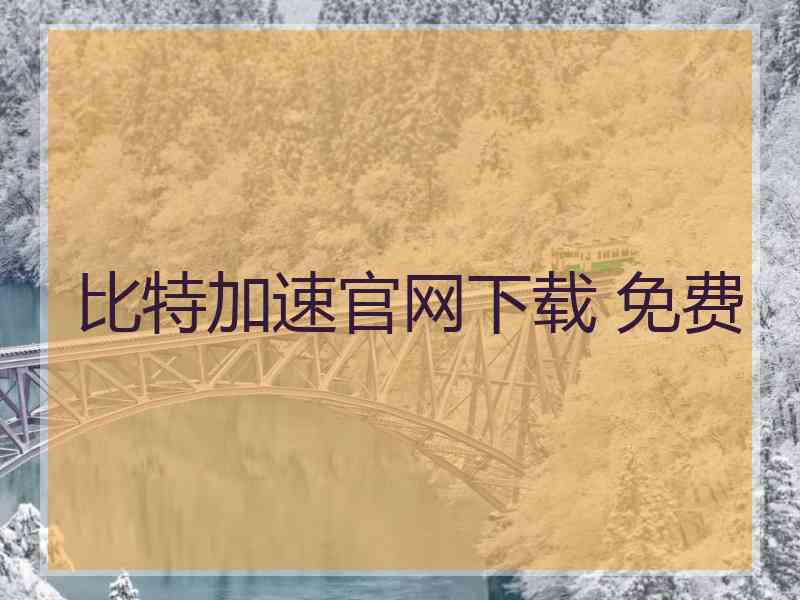 比特加速官网下载 免费