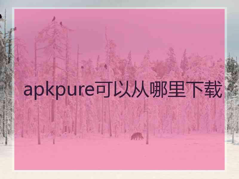apkpure可以从哪里下载