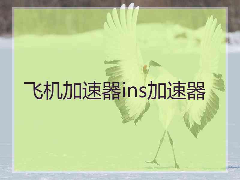飞机加速器ins加速器