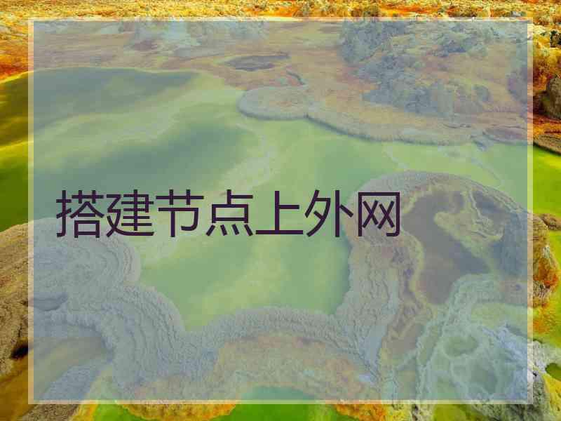搭建节点上外网