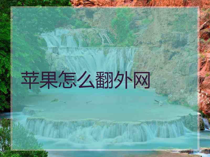 苹果怎么翻外网