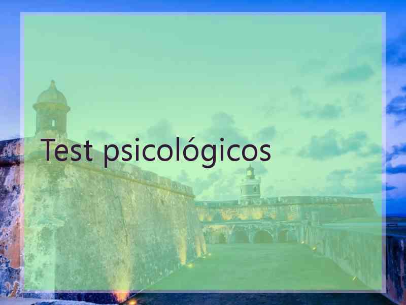 Test psicológicos
