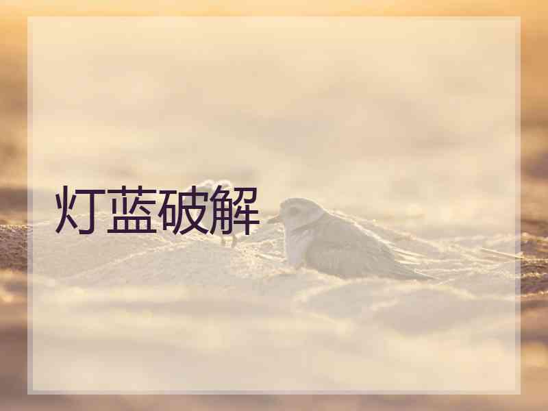 灯蓝破解