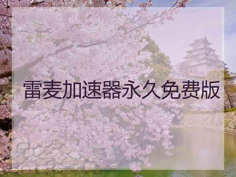 雷麦加速器永久免费版