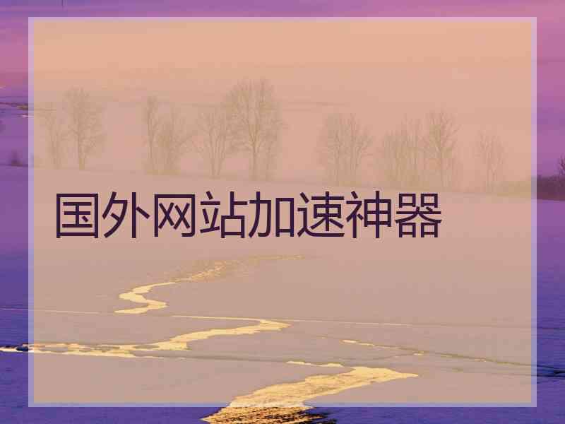 国外网站加速神器