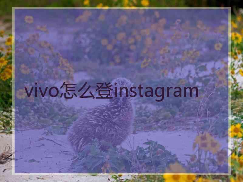 vivo怎么登instagram