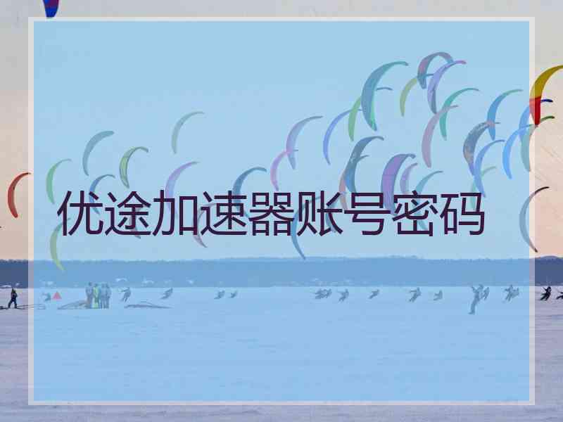 优途加速器账号密码