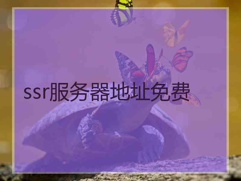 ssr服务器地址免费