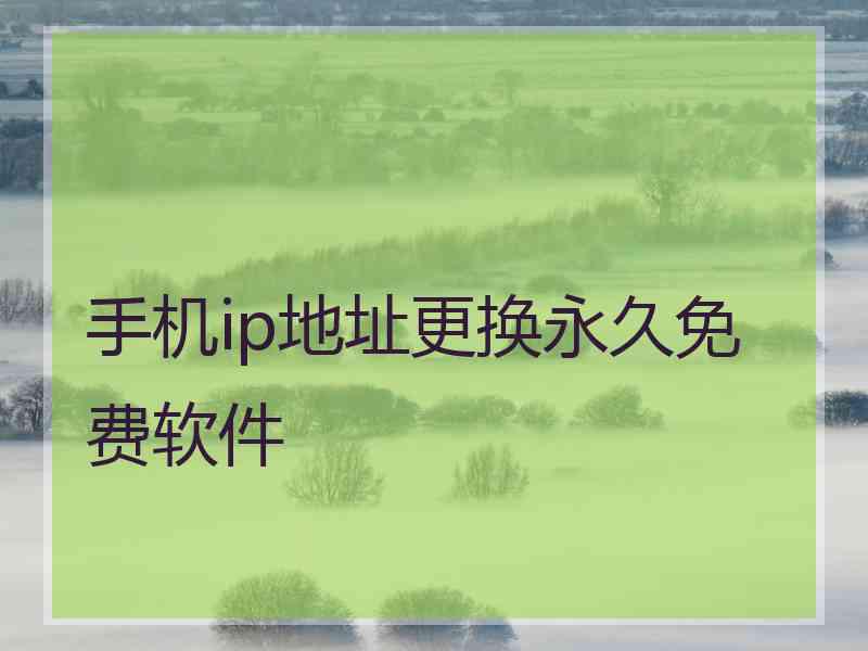 手机ip地址更换永久免费软件