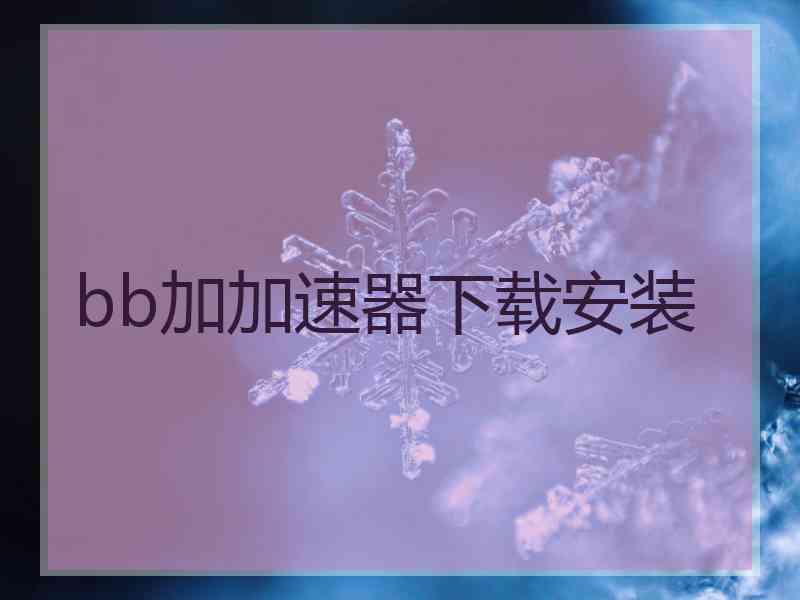 bb加加速器下载安装