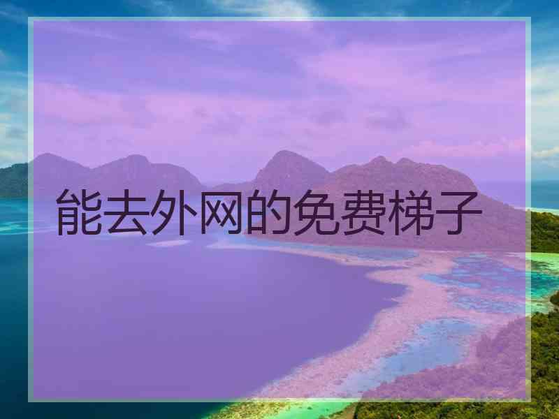 能去外网的免费梯子
