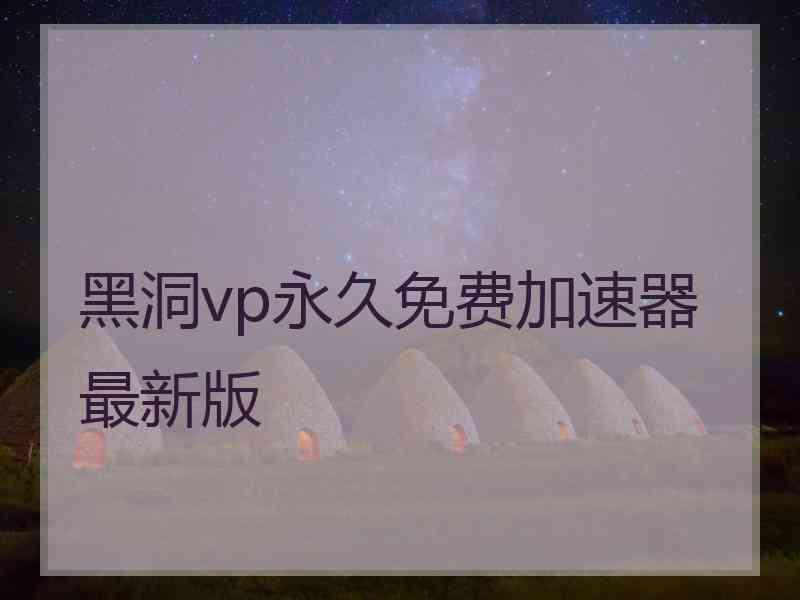 黑洞vp永久免费加速器最新版