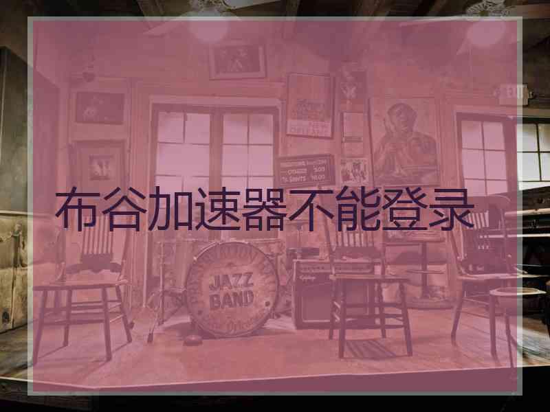布谷加速器不能登录