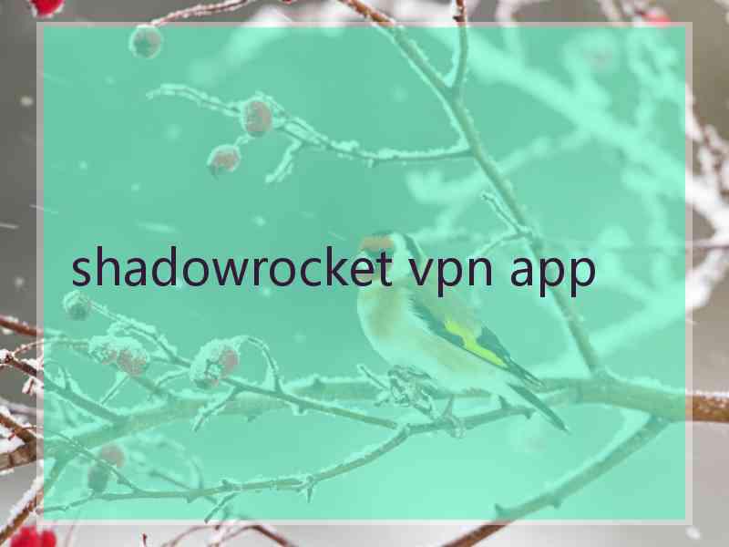 shadowrocket vpn app