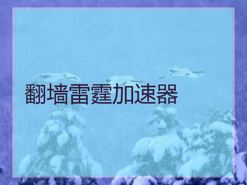 翻墙雷霆加速器