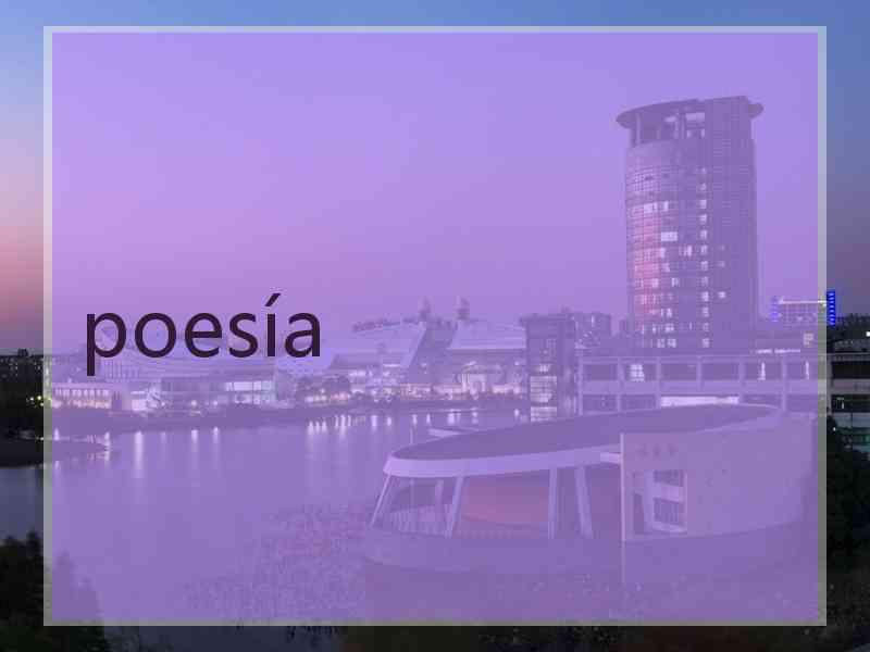 poesía
