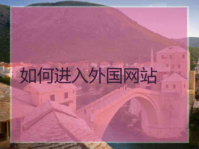如何进入外国网站