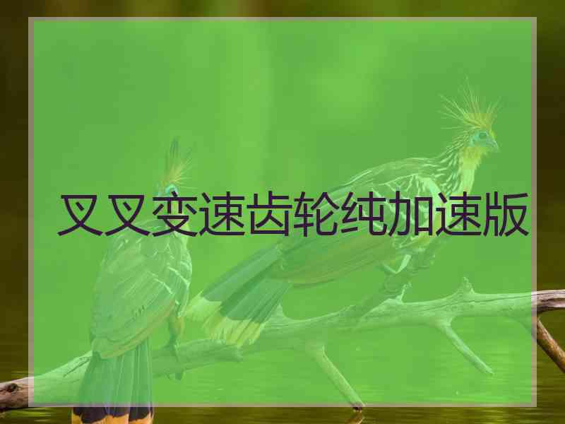 叉叉变速齿轮纯加速版