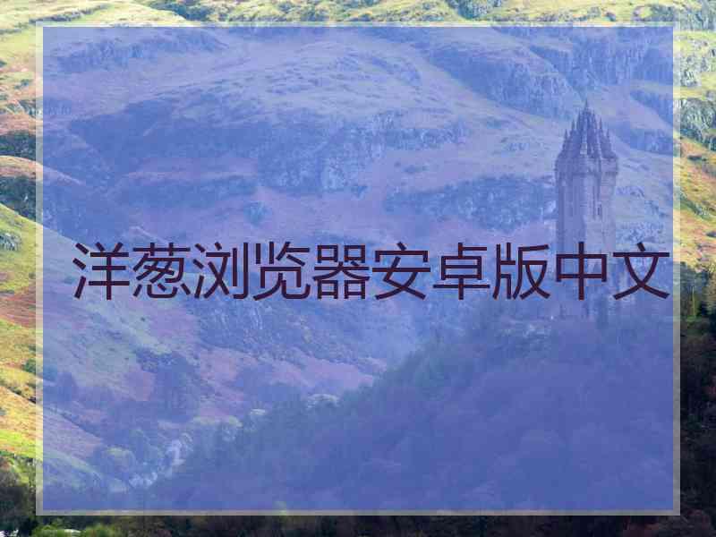 洋葱浏览器安卓版中文