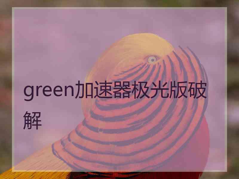 green加速器极光版破解